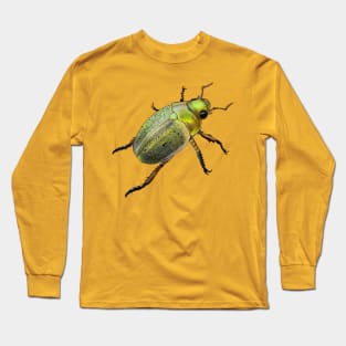 Iridescent green and gold beetle Long Sleeve T-Shirt